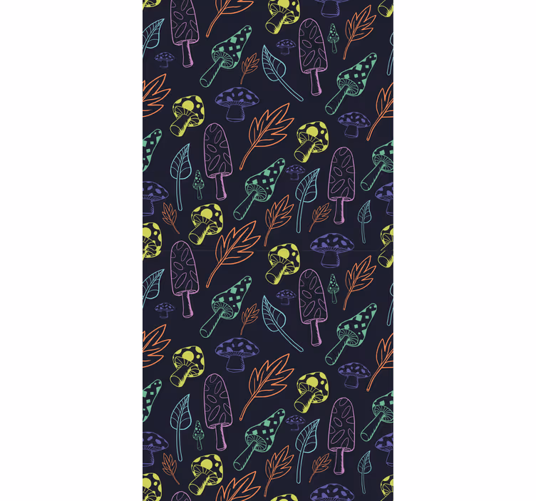 Papier peint nature motif de forêt funky - TenStickers