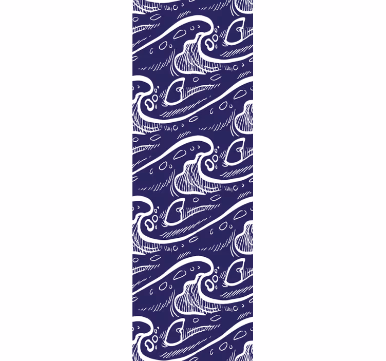 Papier peint poissons modèle de vague océanique - TenStickers