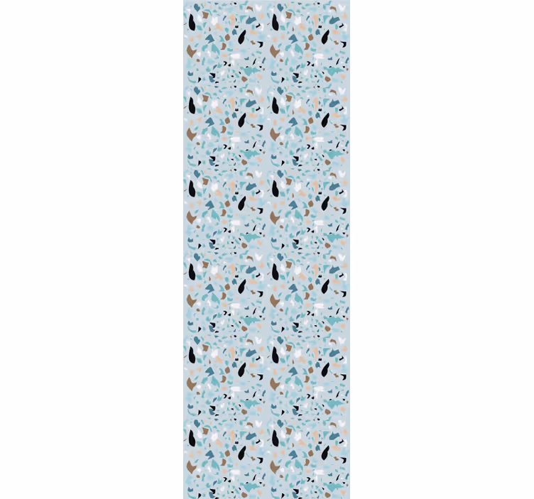 Papier peint salle à manger effet terrazzo bleu clair - TenStickers