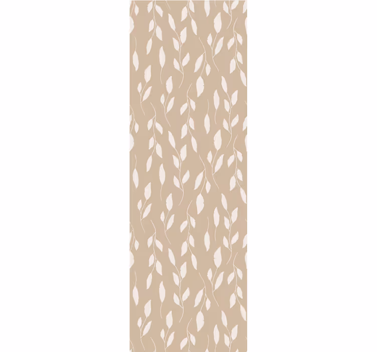 Papier peint feuilles motif délicat beige - TenStickers