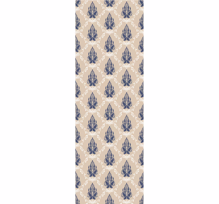 Papier peint baroque motif floral feuillu - TenStickers