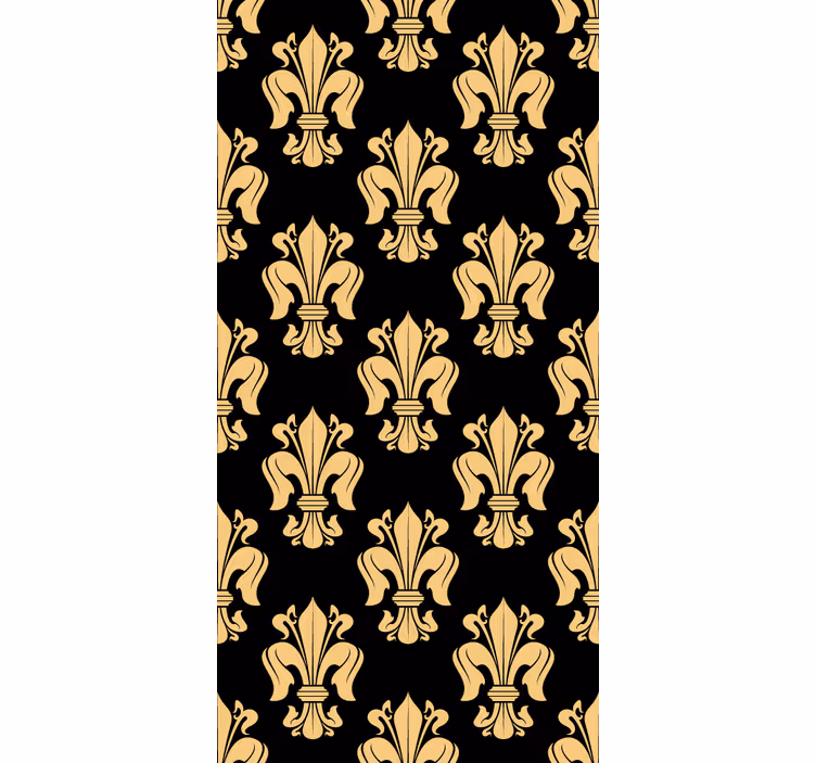 Papier peint baroque fleur de lys élégante - TenStickers