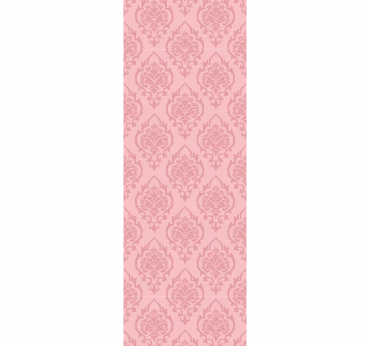 Papier peint baroque motif floral rose - TenStickers