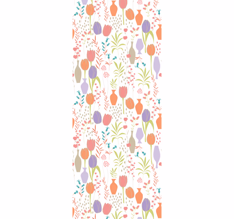 Papier peint floral motifs floraux stylisés - TenStickers