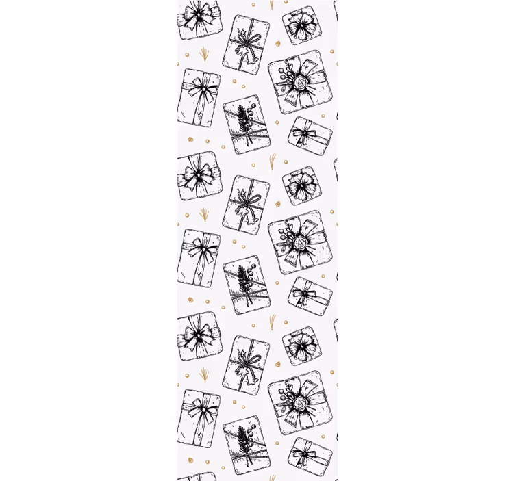 Papier peint noel modèles de noeuds cadeaux - TenStickers