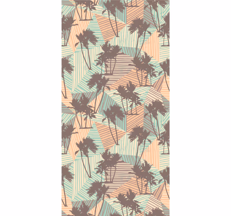 Papier peint arbre silhouettes tropicales - TenStickers