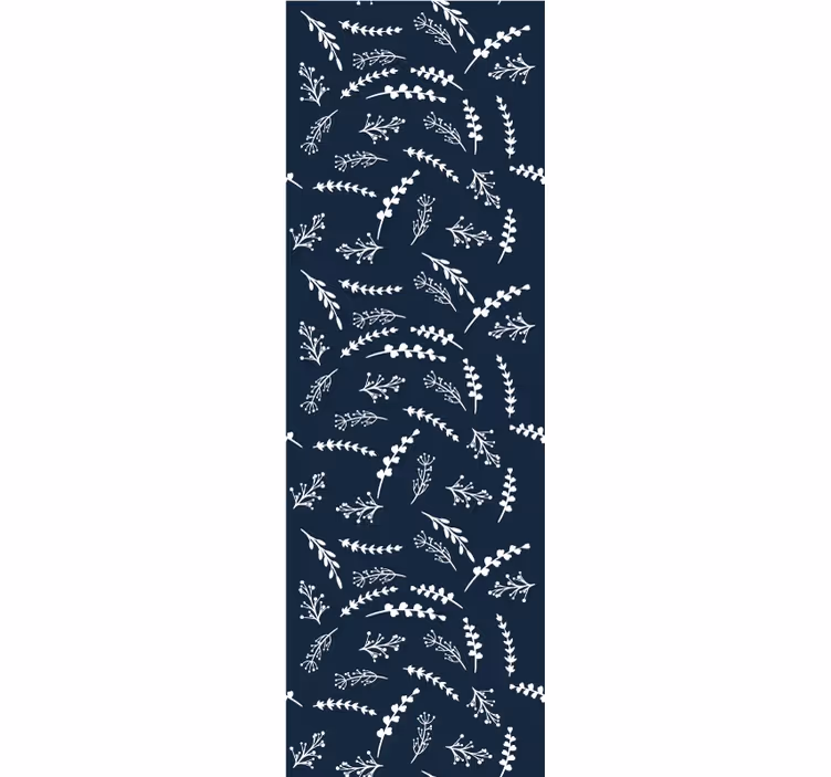 Papier peint feuilles motif bleu délicat - TenStickers