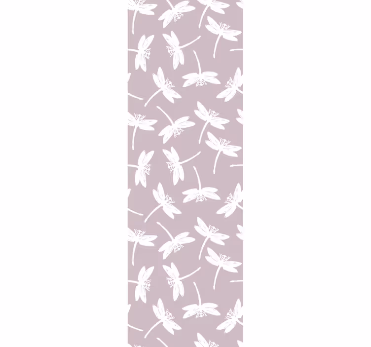 Papier peint papillon motif libellule violette - TenStickers