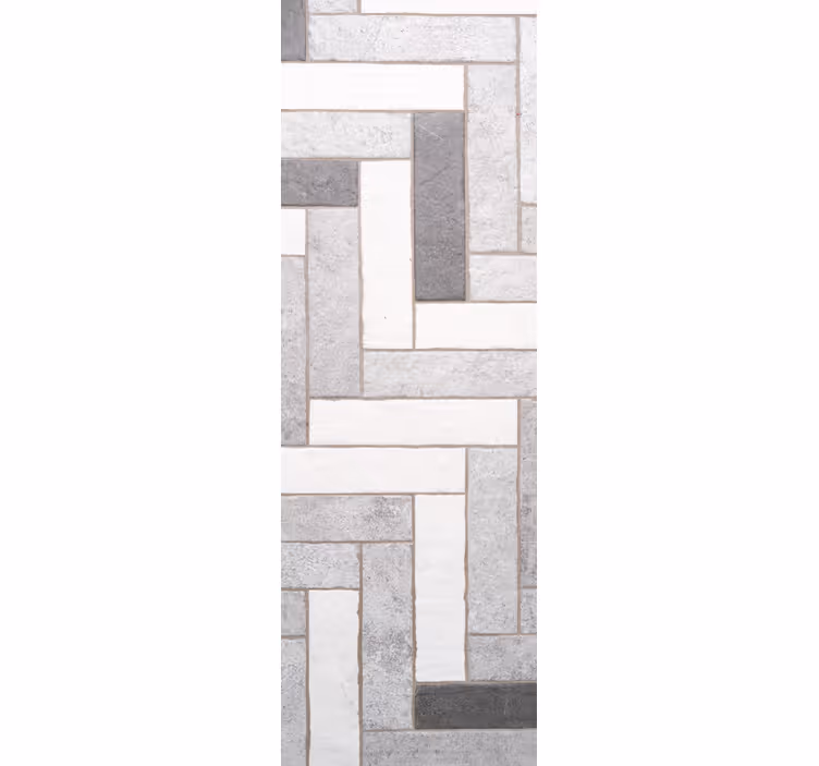 Papier peint béton motif de pavage gris - TenStickers