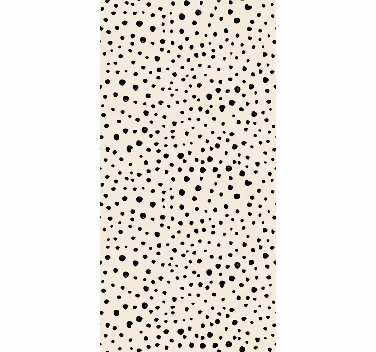 Papier peint cercles motif à pois noirs - TenStickers