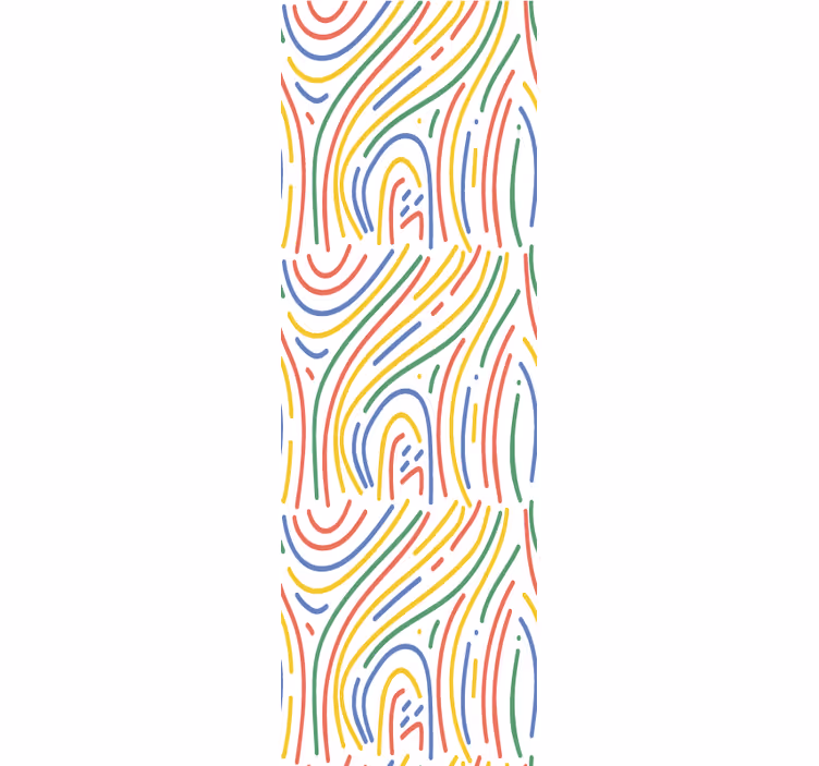 Papier peint bureau lignes courbes colorées - TenStickers