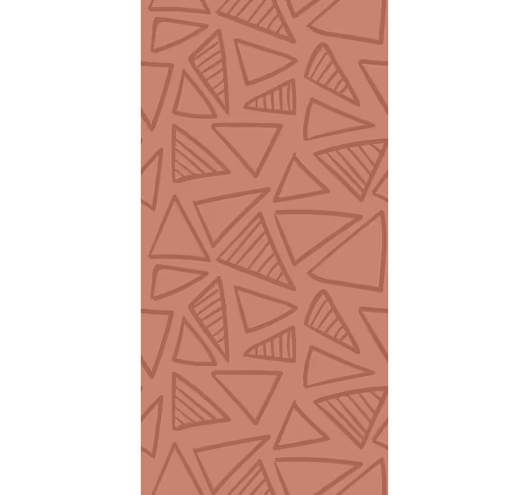 Papier peint géometrique motif rouge abstrait - TenStickers