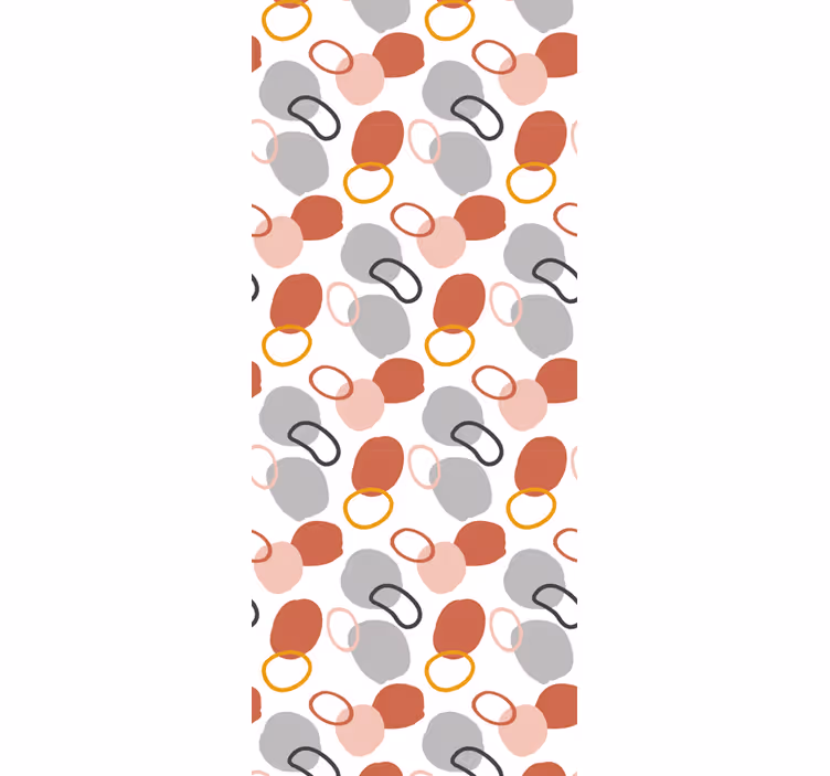 Papier peint cercles motif marron et gris - TenStickers