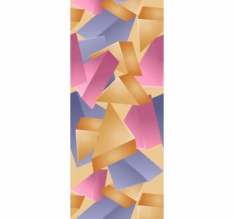 Papier peint géometrique arrangement de formes abstraites - TenStickers