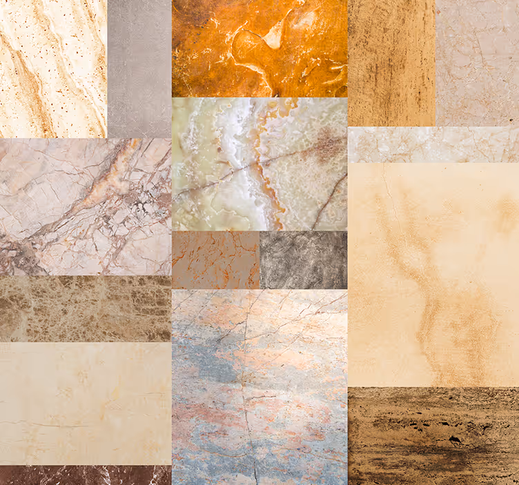 Papier peint marbre effet patchwork  - TenStickers