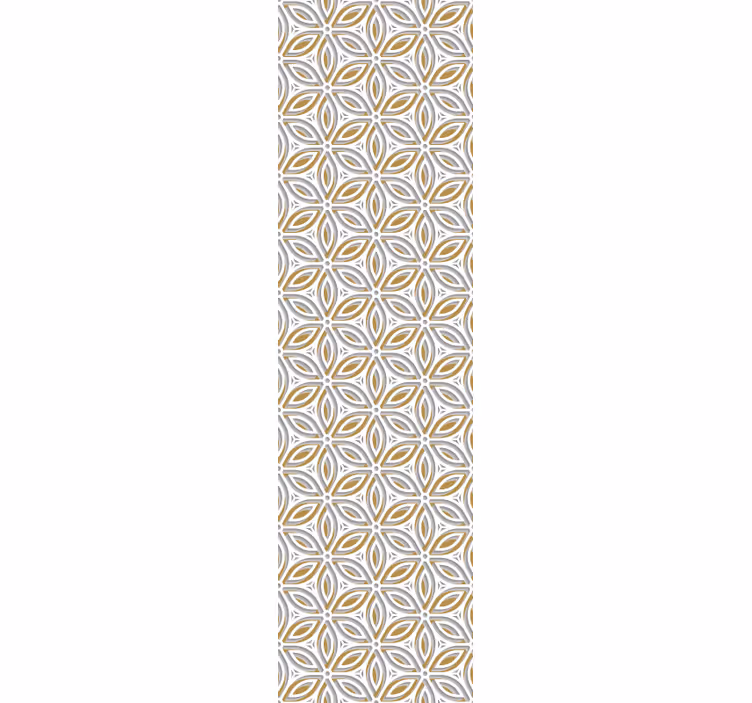 Papier peint carrelage motif floral à motifs - TenStickers