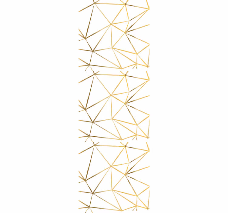 Papier peint entrée lignes dorées géométriques - TenStickers