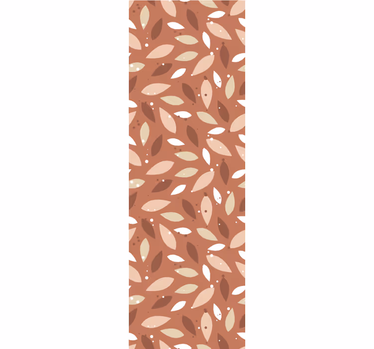 Papier peint feuilles motif naturel marron - TenStickers