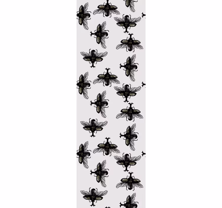 Papier peint animaux motif d'insecte noir - TenStickers