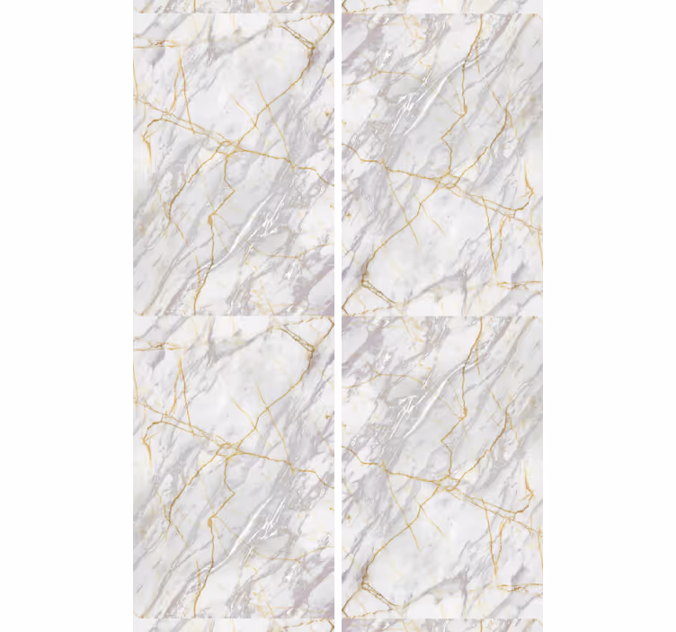 Papier peint marbre surface grise et dorée - TenStickers