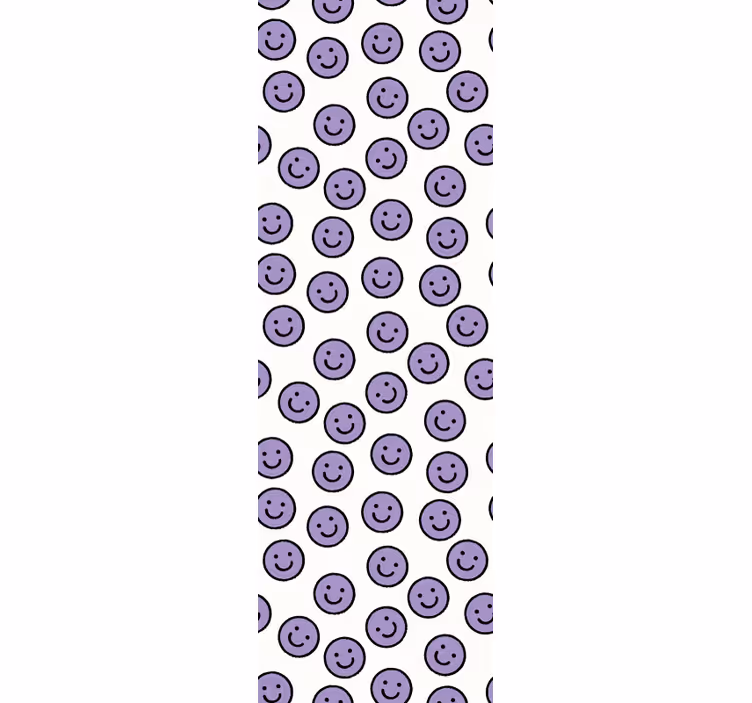 Papier peint cercles motif de smiley - TenStickers