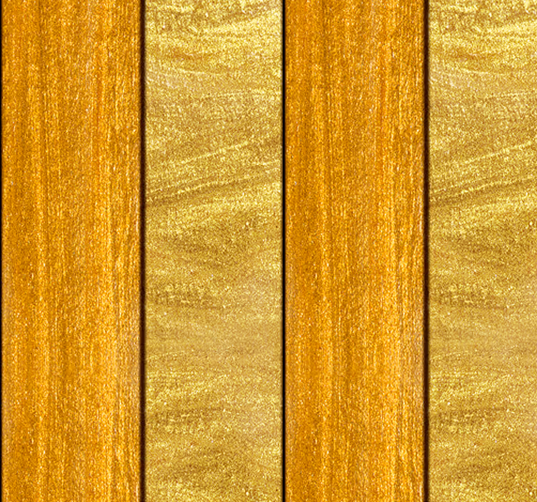 Papier peint bois planches effet doré - TenStickers