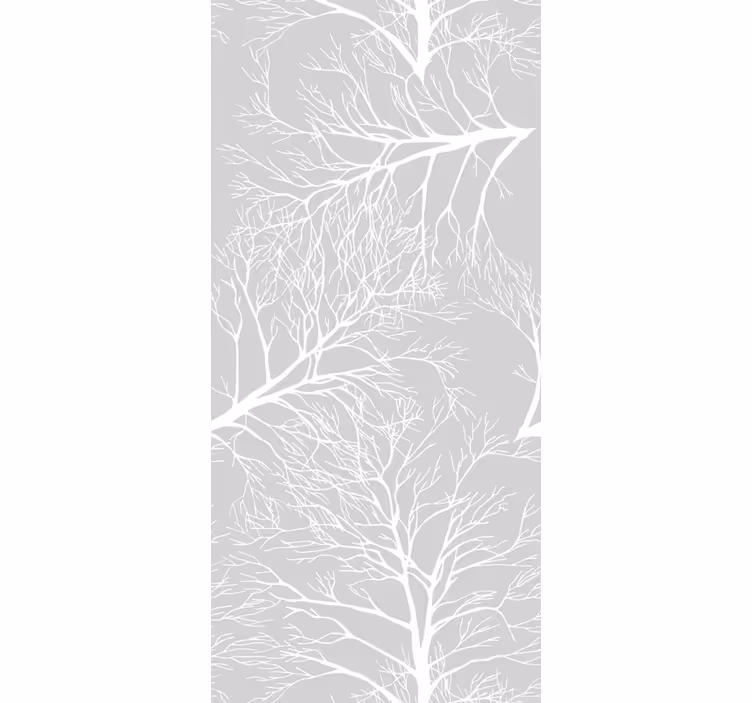 Papier peint arbre motif de branches grises - TenStickers