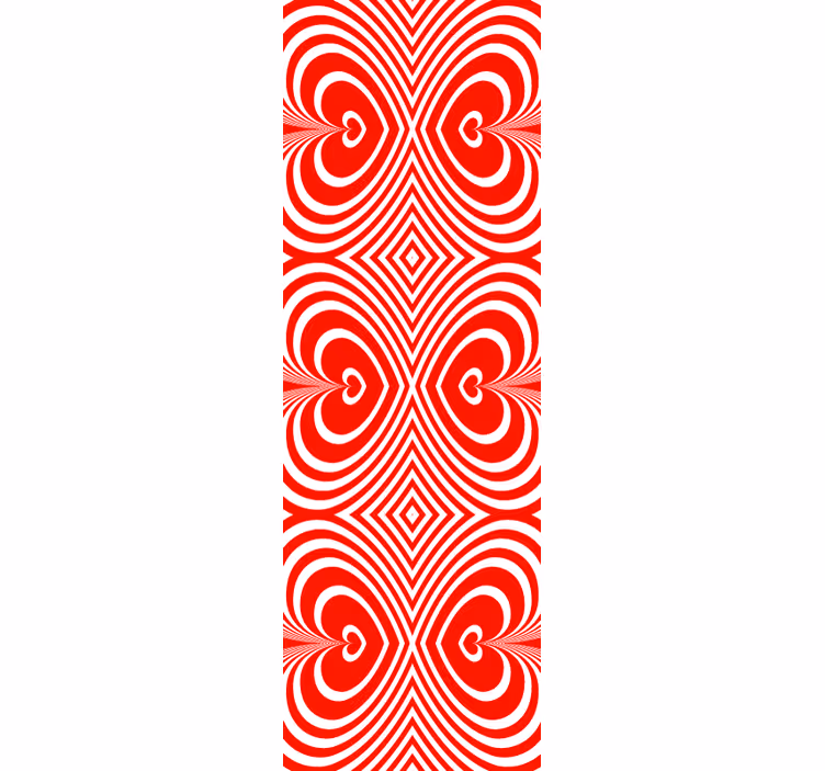 Papier peint géometrique motif de coeur - TenStickers