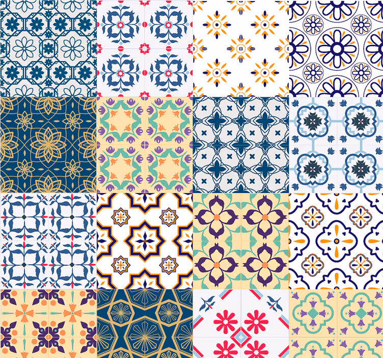 Papier peint carrelage modèle Cornucopia - TenStickers