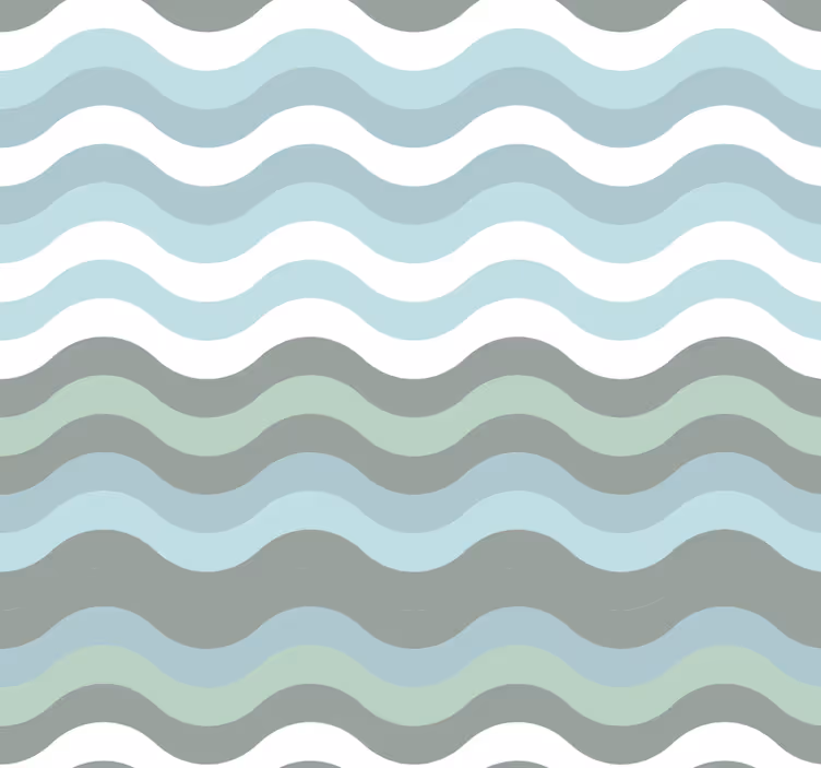 Papier peint ondulations scandinave vagues - TenStickers