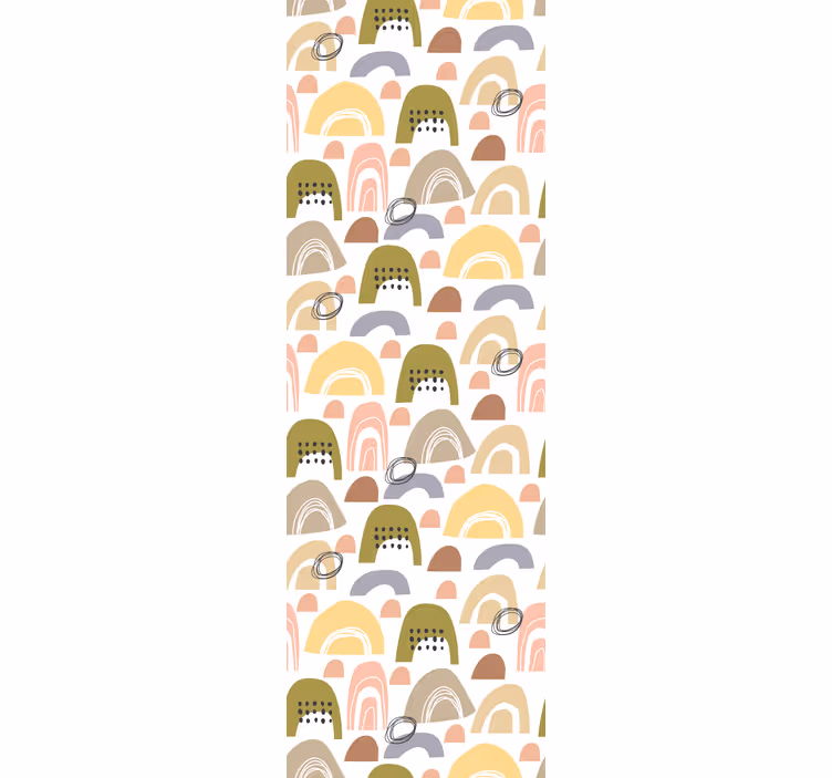 Papier peint motif arcs en ciel style nordique - TenStickers