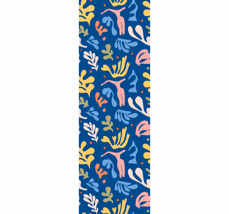 Papier peint motif de feuilles abstraites - TenStickers