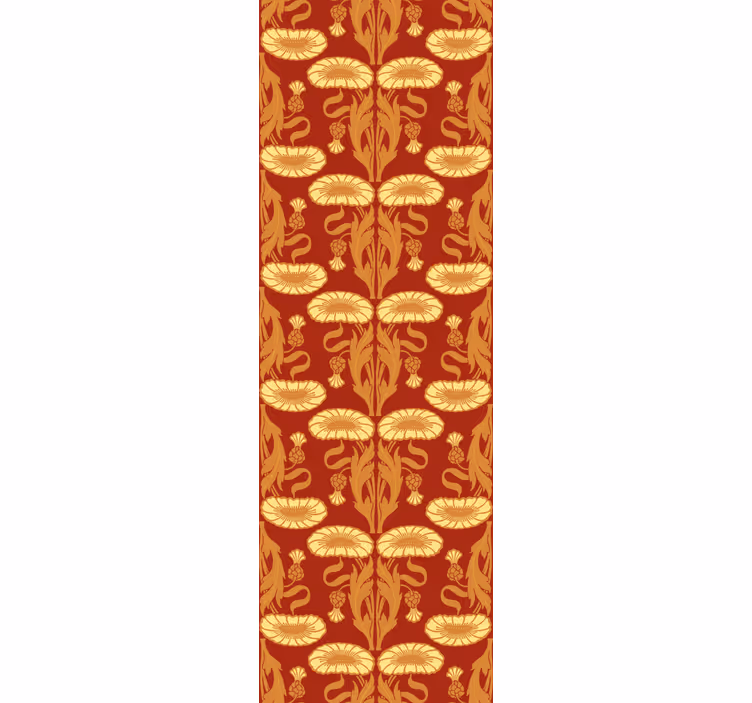 Papier peint fleuri style art nouveau - TenStickers