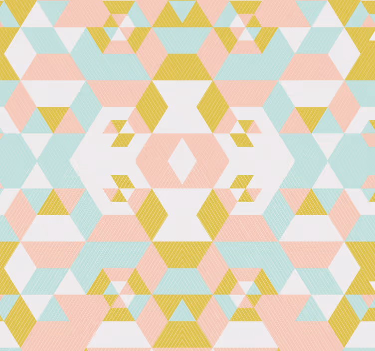 Papier peint salon Patchwork géométrique - TenStickers