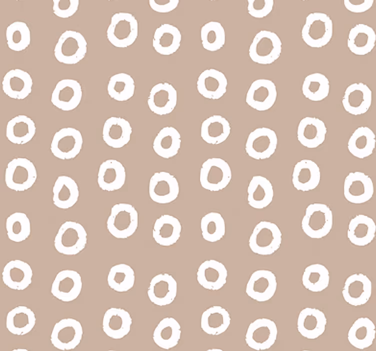 Papier peint beige rond bulles de cannelle - TenStickers
