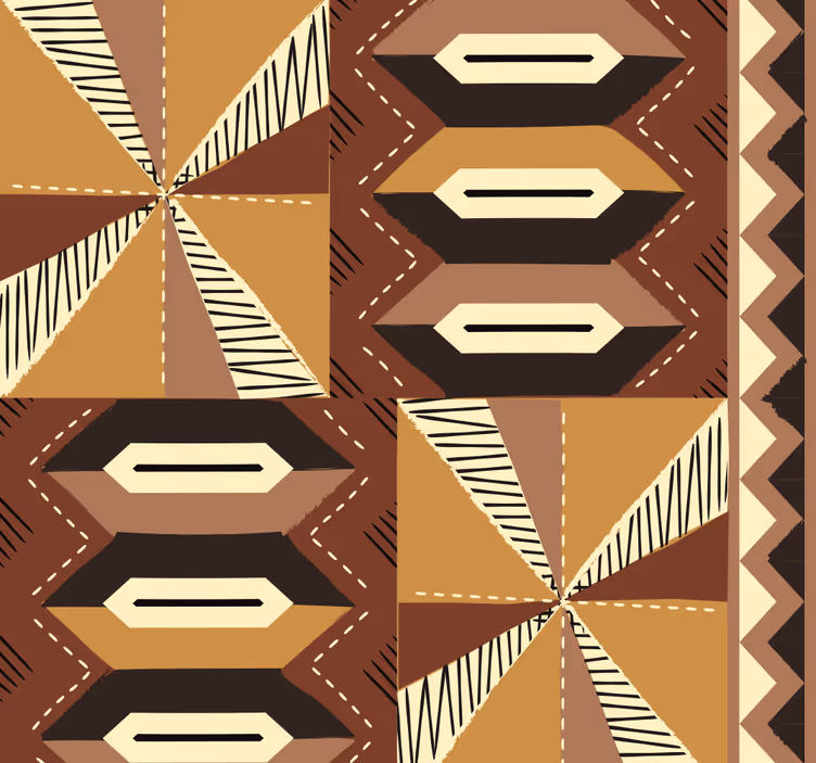 Papier peint chambre motif africain tribal - TenStickers