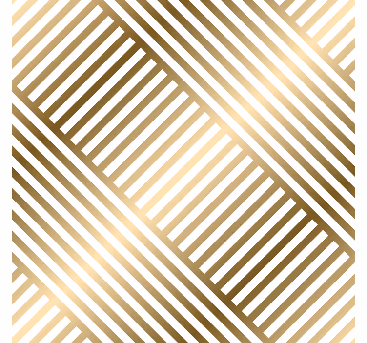 Papier peint entrée lignes géométriques dorées - TenStickers