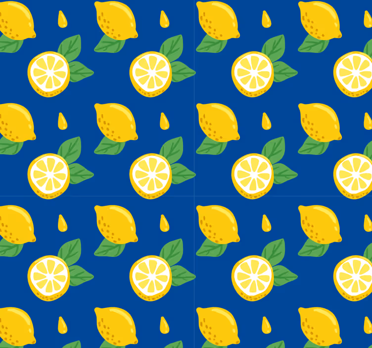 Papier peint nature motif d'agrumes - TenStickers