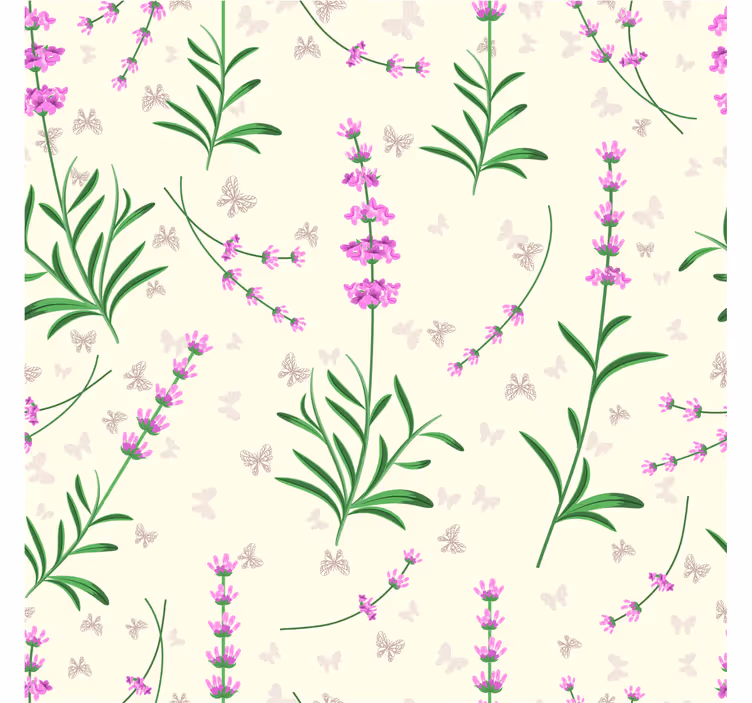 Papier peint chambre adulte motif de plantes roses - TenStickers