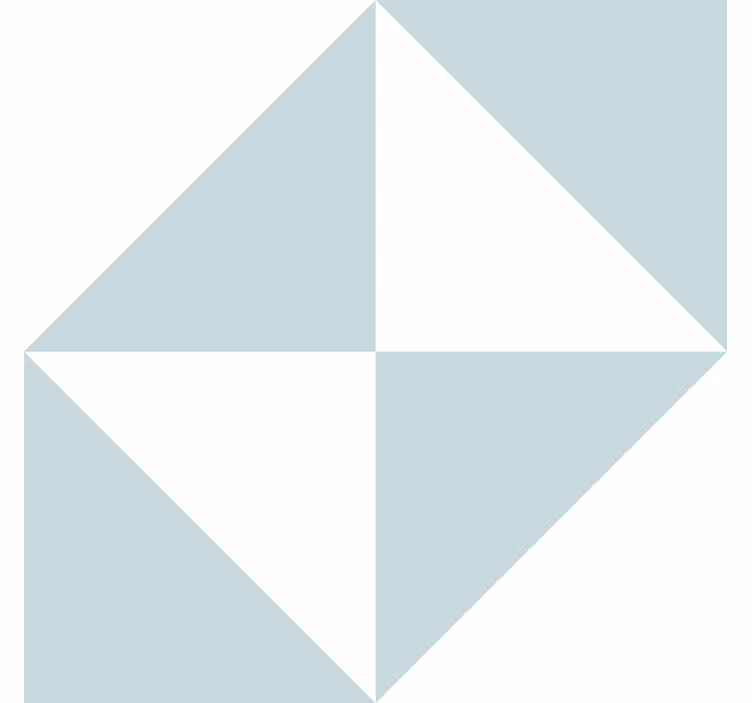 Papier peint géométrique triangles bleus - TenStickers