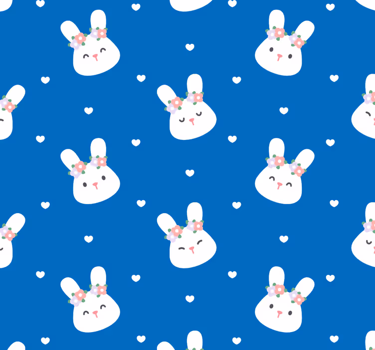 Papier peint animaux motif lapins - TenStickers
