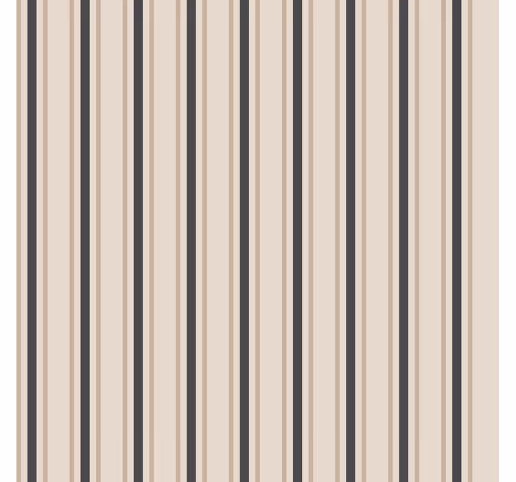 Papier peint ligne verticale couleurs noir et beige - TenStickers