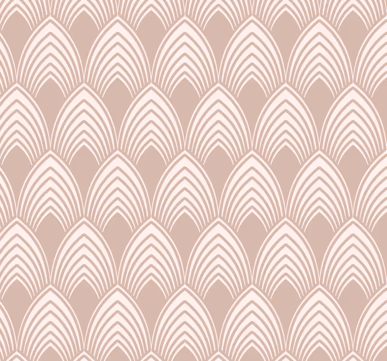 Papier peint rose dessin géométrique vintage - TenStickers