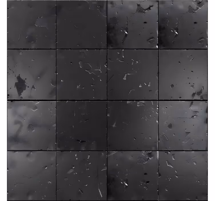 Papier peint carrelage noir effet gouttes - TenStickers
