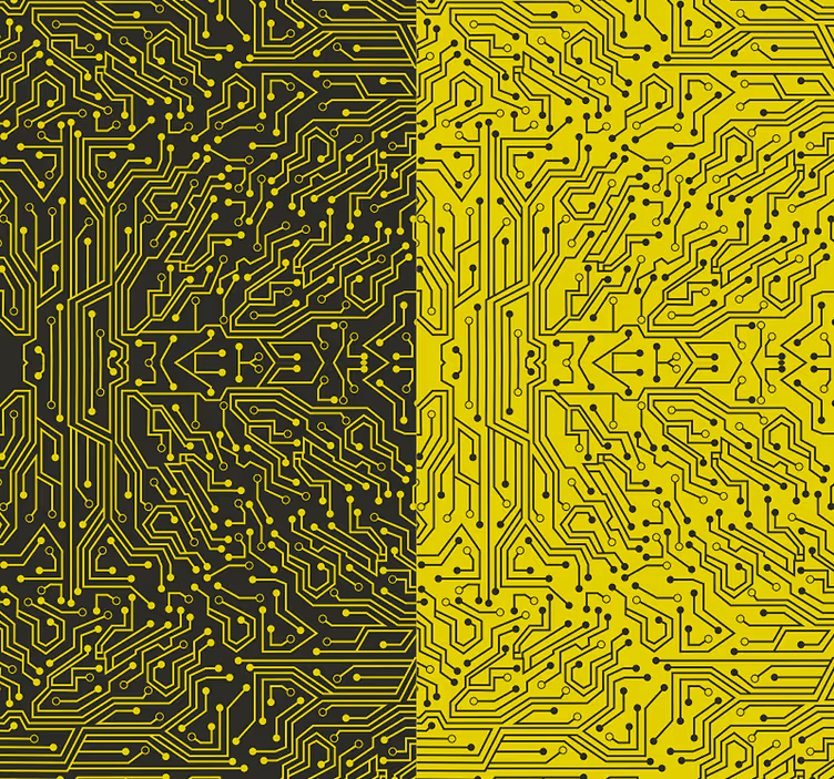 Papier peint abstrait complexité des circuits - TenStickers