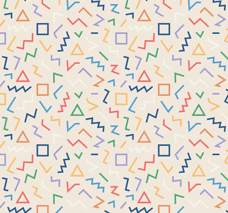 Papier peint géometrique teintes de motifs géométriques - TenStickers