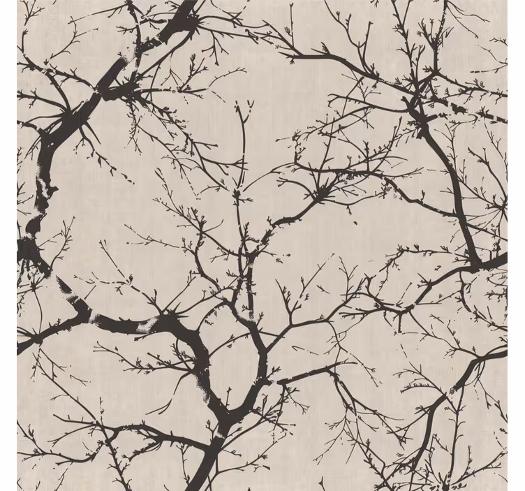 Papier peint moderne fines branches noires - TenStickers