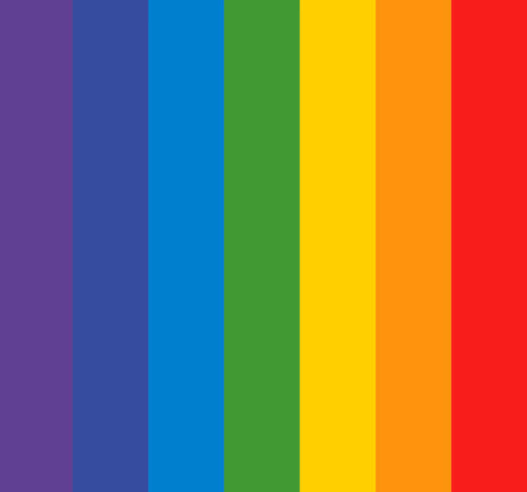 Papier peint rayures multicolores arc-en-ciel - TenStickers