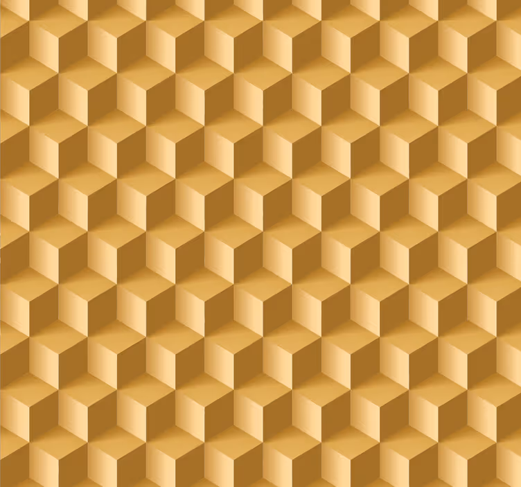 Papier peint 3D effet cubes beiges - TenStickers