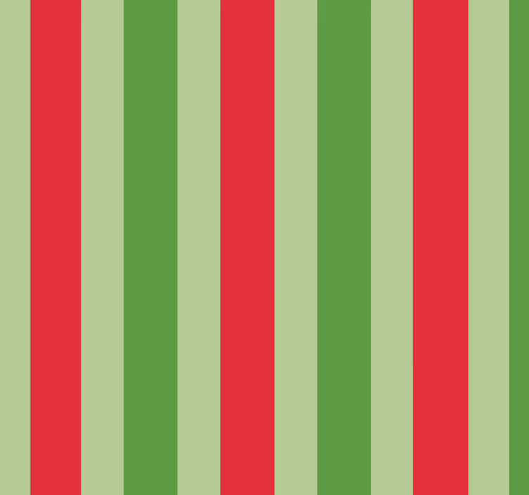 Papier peint rayures vertes et rouges - TenStickers